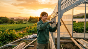 農業施設の改修に前向きな女性