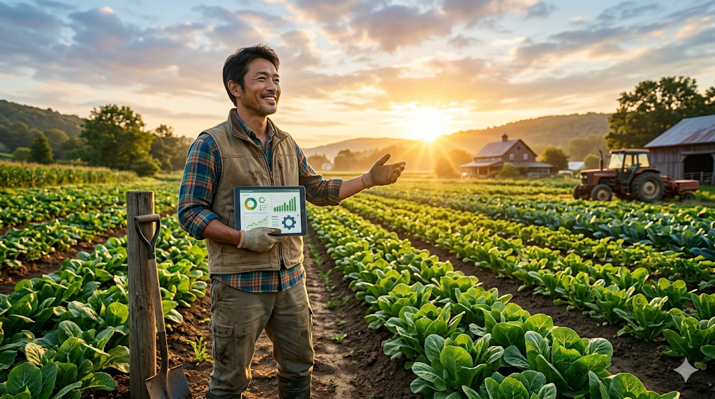 農業経営に前向きな男性