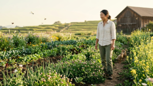 生態系との共生に前向きな女性