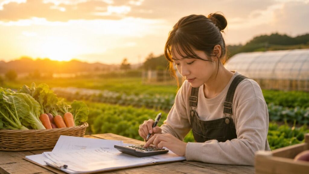 農場での計画と収穫