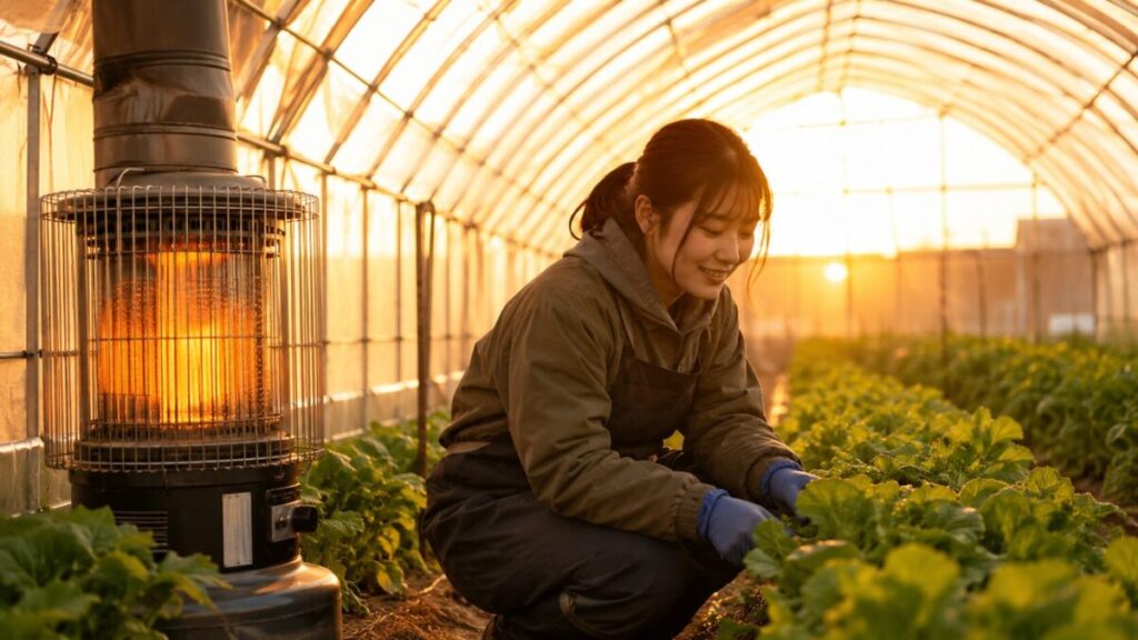 温かな光の中で育つ植物
