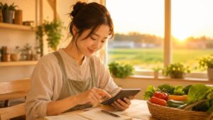 温かい光のある穏やかな作業空間