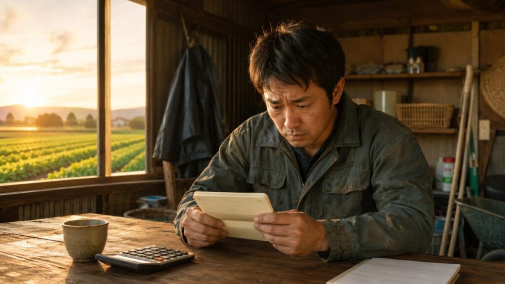 夕焼けの作業小屋でのひととき