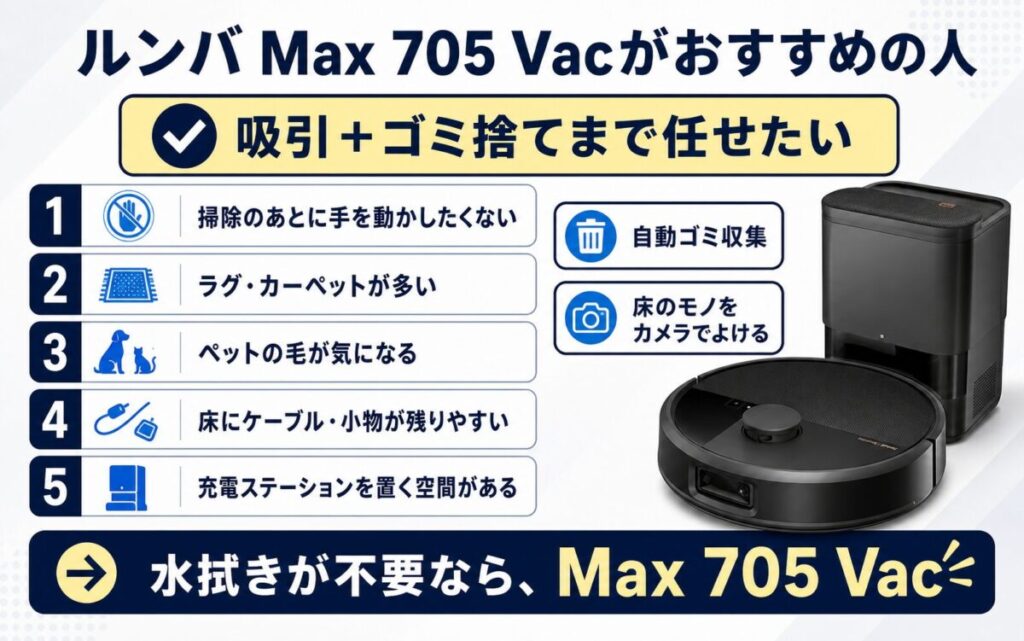 Max 705 Vacがおすすめの人がわかる図解