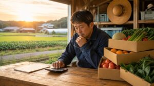 ふるさと納税を検討中の男性